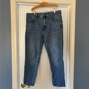 Madewell Perfect Vintage raw-hem Jeans, Size 31